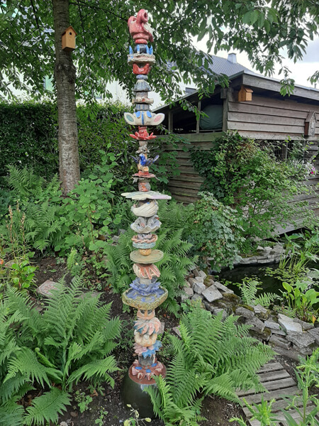 familie monument in tuin